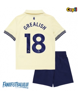Everton Jack Grealish #18 Echipament de Fotbal Replică 2025-26 Copii Deplasare (+ Șorturi)